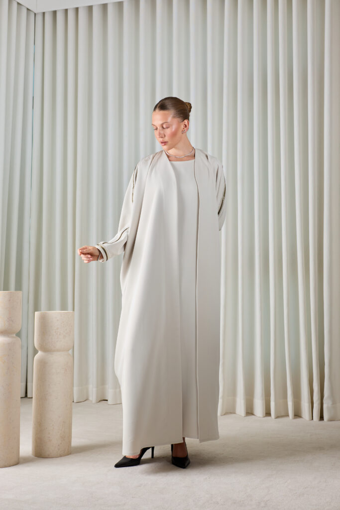Soft Grey Abaya