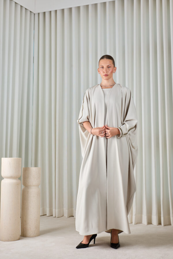 Soft Grey Abaya