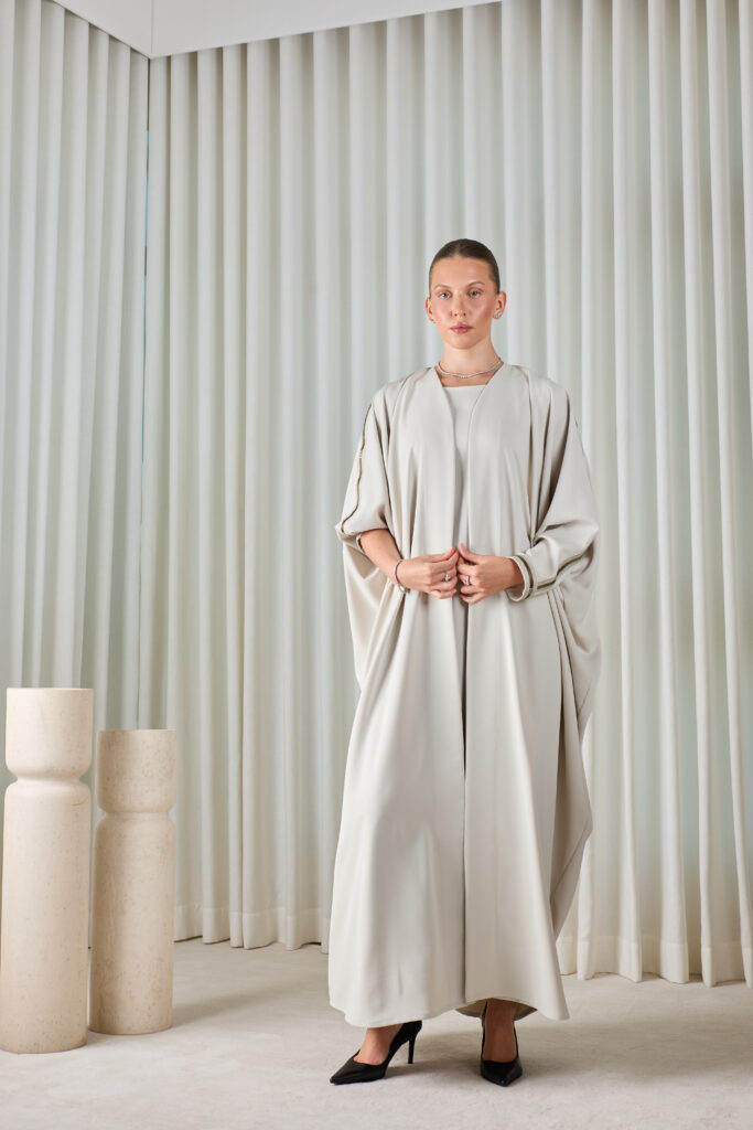 Soft Grey Abaya