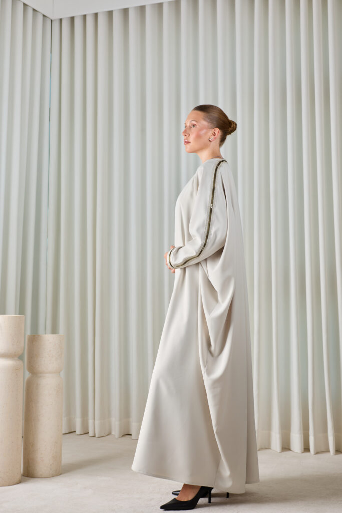 Soft Grey Abaya