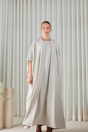 Soft Grey Abaya - Image 3