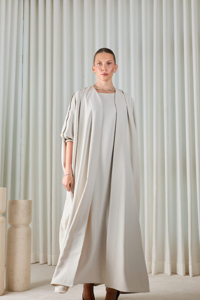 Soft Grey Abaya