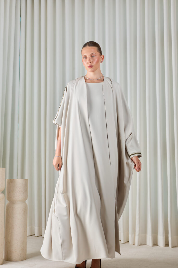 Soft Grey Abaya