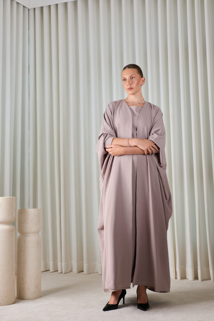 Dusted purple essential abaya set