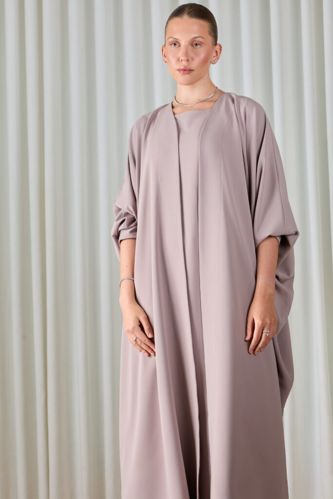 Dusted purple essential abaya set