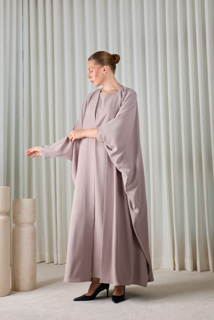 Dusted purple essential abaya set