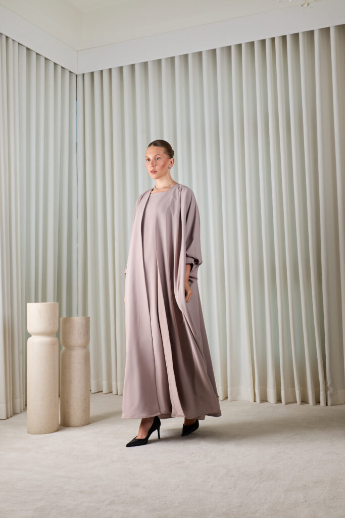 Dusted purple essential abaya set